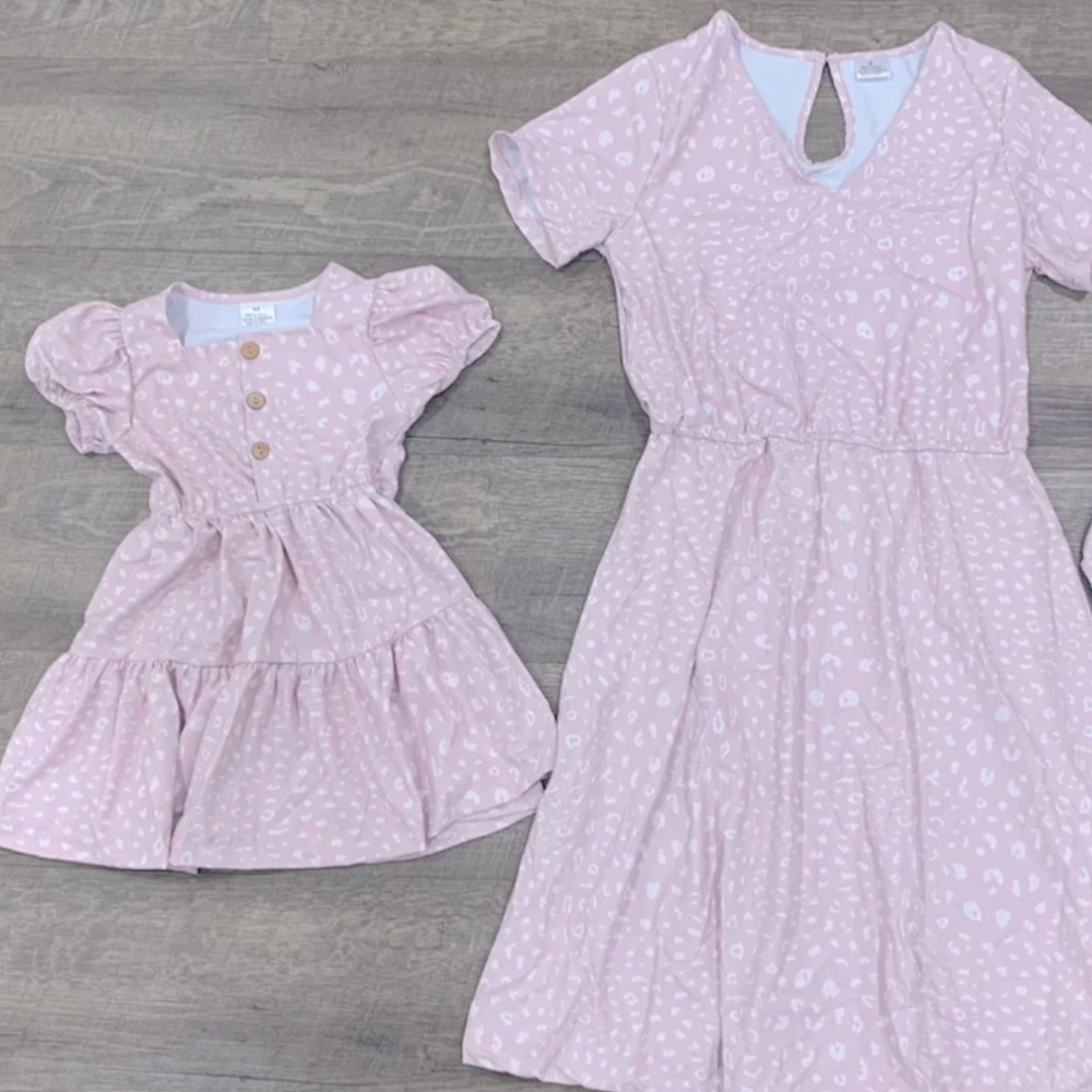 Leopard Print Lavender Midi Dress Mommy & Me Matching